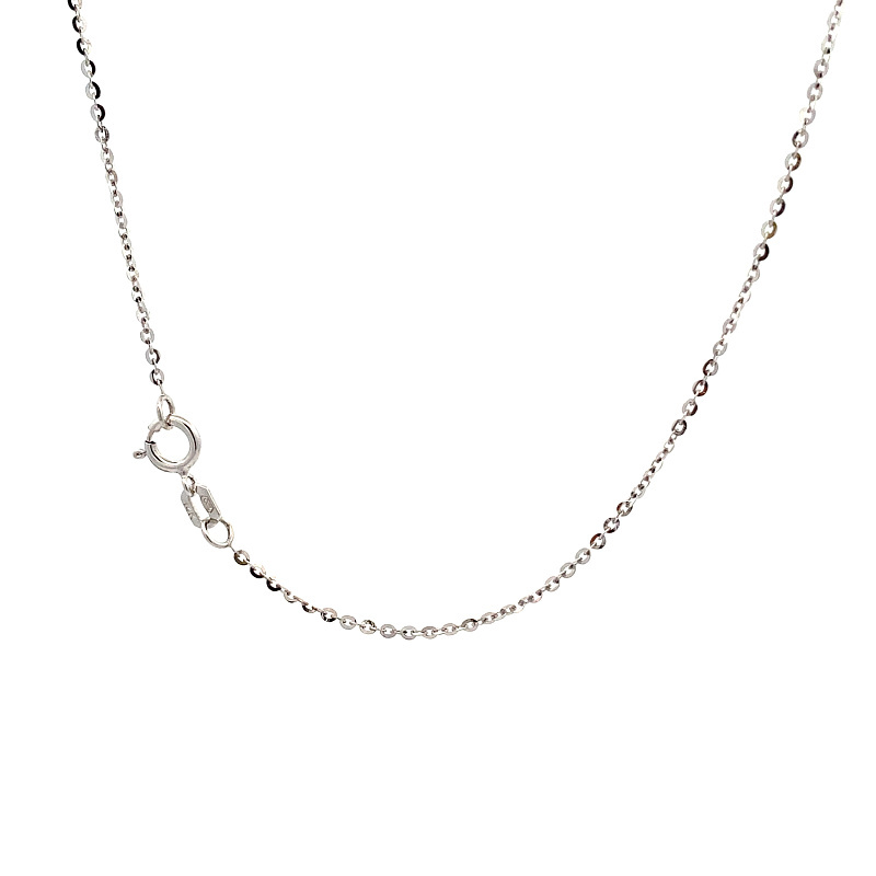 Bílé zlato řetízek ANKR plochý/leský 1,2mm